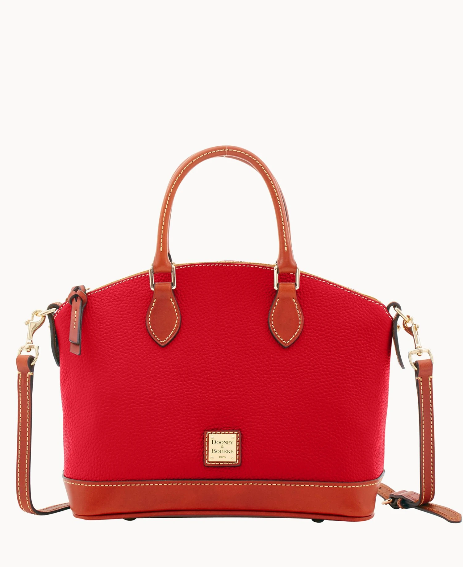 Pebble Grain Darcy Satchel Red 6 Pebble Grain Darcy Satchel Red - Image 6