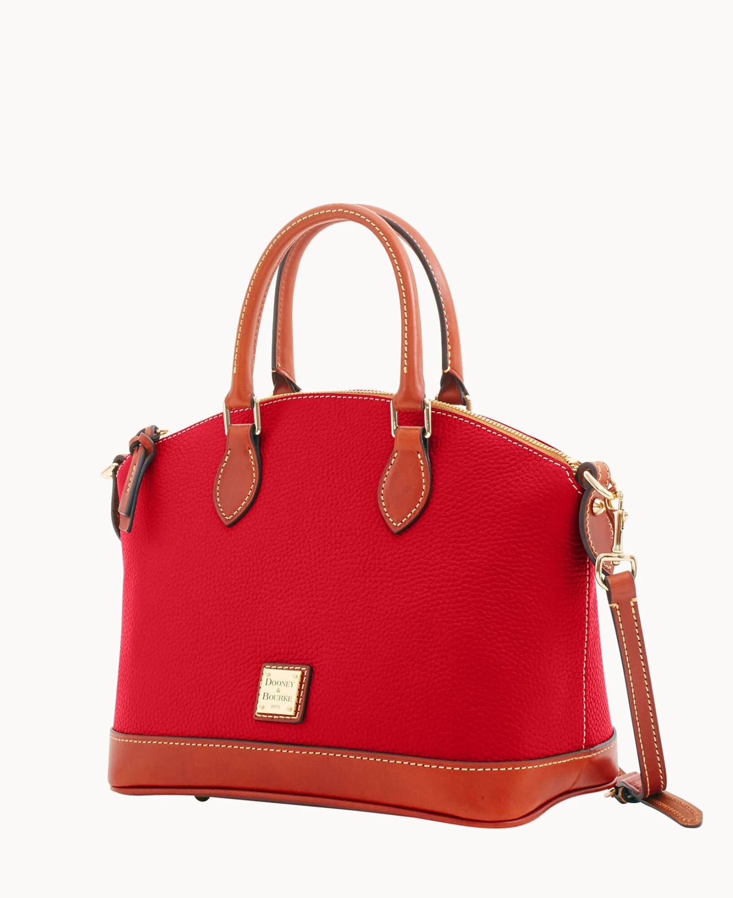 Pebble Grain Darcy Satchel Red 8 Pebble Grain Darcy Satchel Red - Image 8