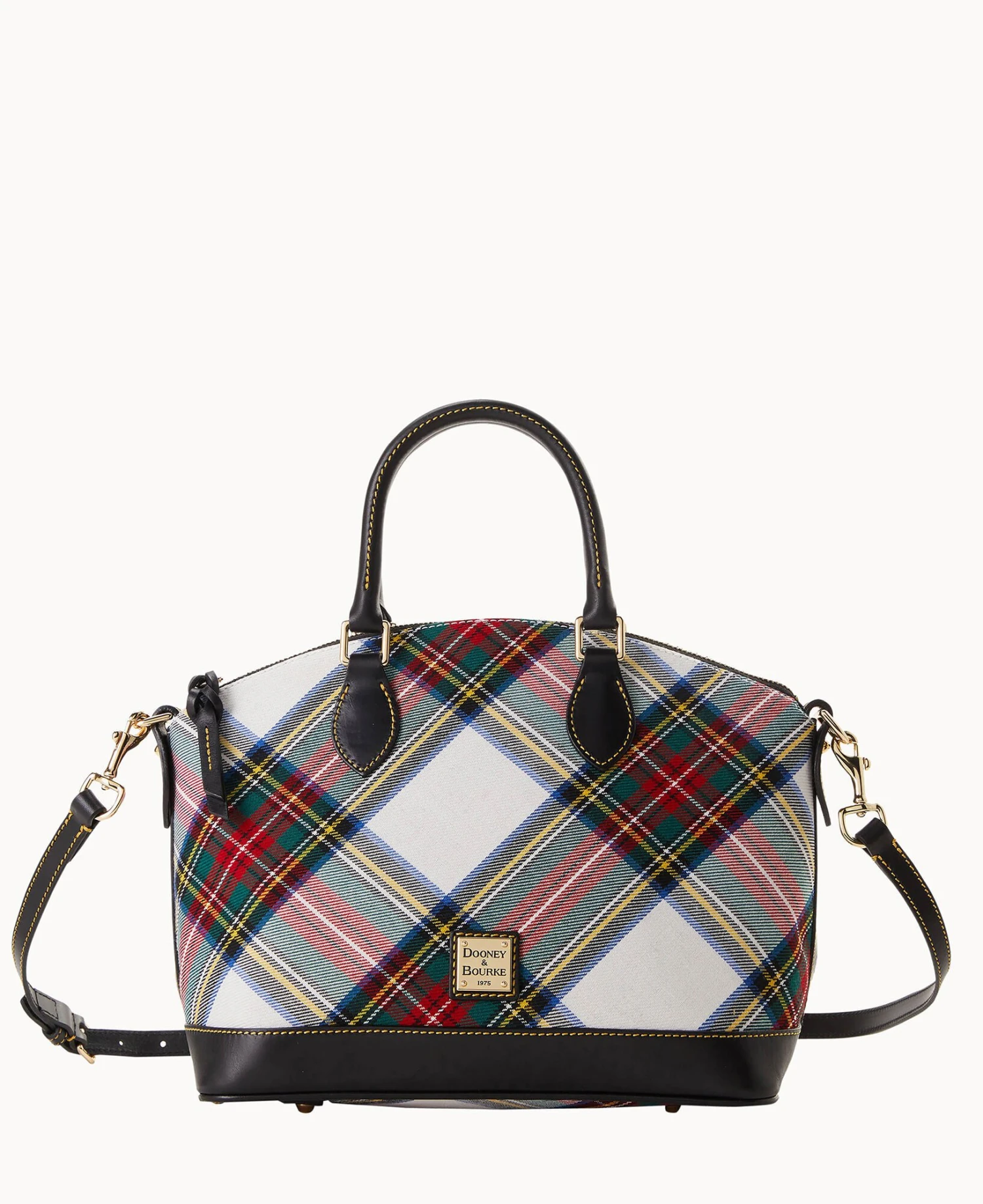 Tartan Darcy Satchel White 6 Tartan Darcy Satchel White - Image 6