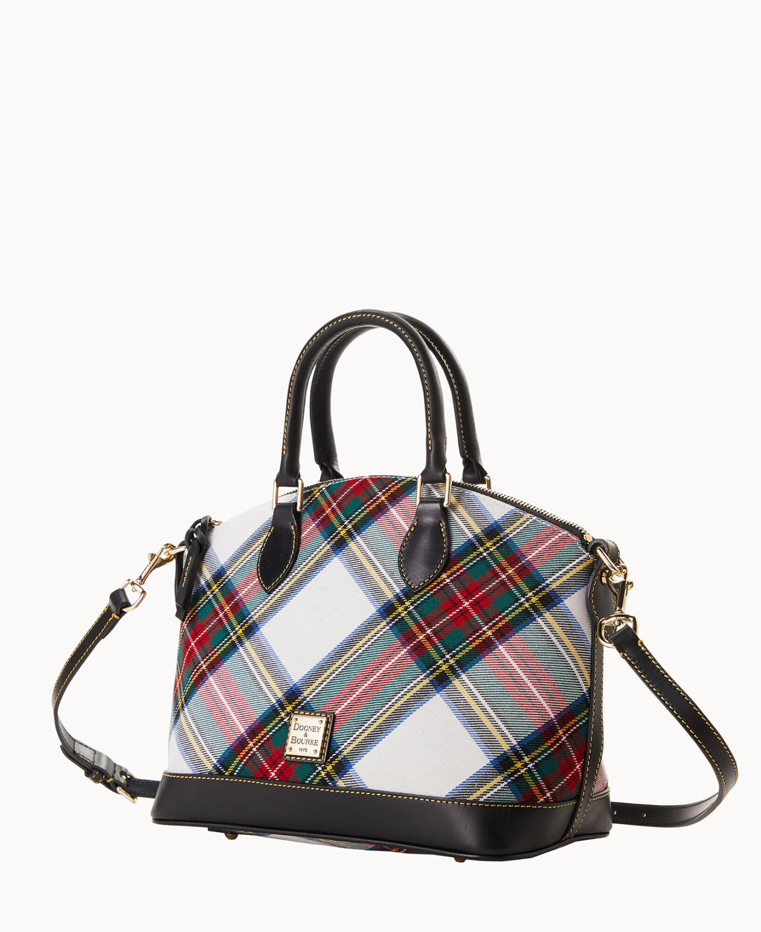Tartan Darcy Satchel White 3 Tartan Darcy Satchel White - Image 3