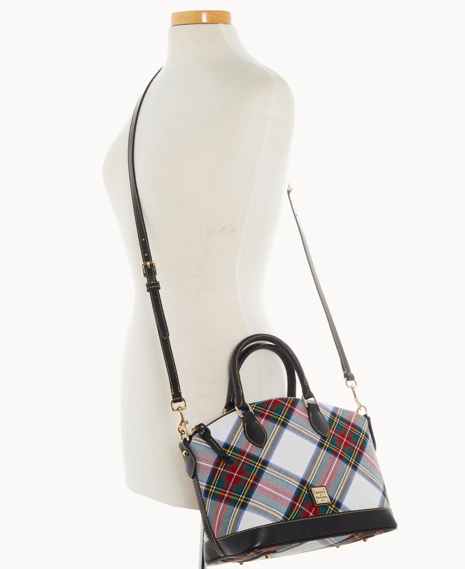 Tartan Darcy Satchel White 5 Tartan Darcy Satchel White - Image 5