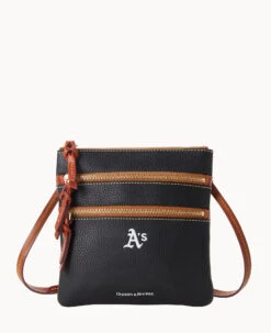 MLB Athletics N S Triple Zip Crossbody ATHLETICS 17 MLB Athletics N S Triple Zip Crossbody ATHLETICS -Dooney & Bourke B0298G AWBLPATNOAKA 2