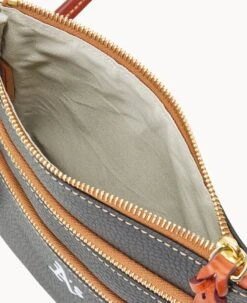 MLB Athletics N S Triple Zip Crossbody ATHLETICS 15 MLB Athletics N S Triple Zip Crossbody ATHLETICS -Dooney & Bourke B0298G AWBLPATNOAKA ALT2 1