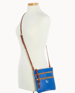 MLB Royals N S Triple Zip Crossbody ROYALS -Dooney & Bourke B0298G AWBUPATNRYLS ALT4