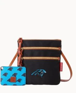 NFL Panthers N S Triple Zip W ID Holder PANTHERS -Dooney & Bourke B0298G INBLPATNPANT 1