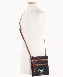 NFL Jets Triple Zip Crossbody JETS -Dooney & Bourke B0298H AWBLPATNJETS ALT4 1