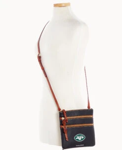 NFL Jets Triple Zip Crossbody JETS -Dooney & Bourke B0298H AWBLPATNJETS ALT4