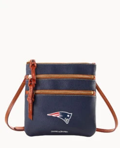 NFL Patriots Triple Zip Crossbody PATRIOTS -Dooney & Bourke B0298H AWNVPATNPATR 2