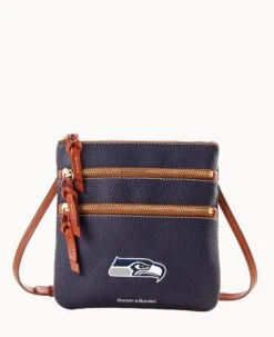 NFL Seahawks Triple Zip Crossbody SEAHAWKS -Dooney & Bourke B0298H AWNVPATNSEAH 1