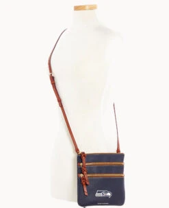 NFL Seahawks Triple Zip Crossbody SEAHAWKS -Dooney & Bourke B0298H AWNVPATNSEAH ALT4