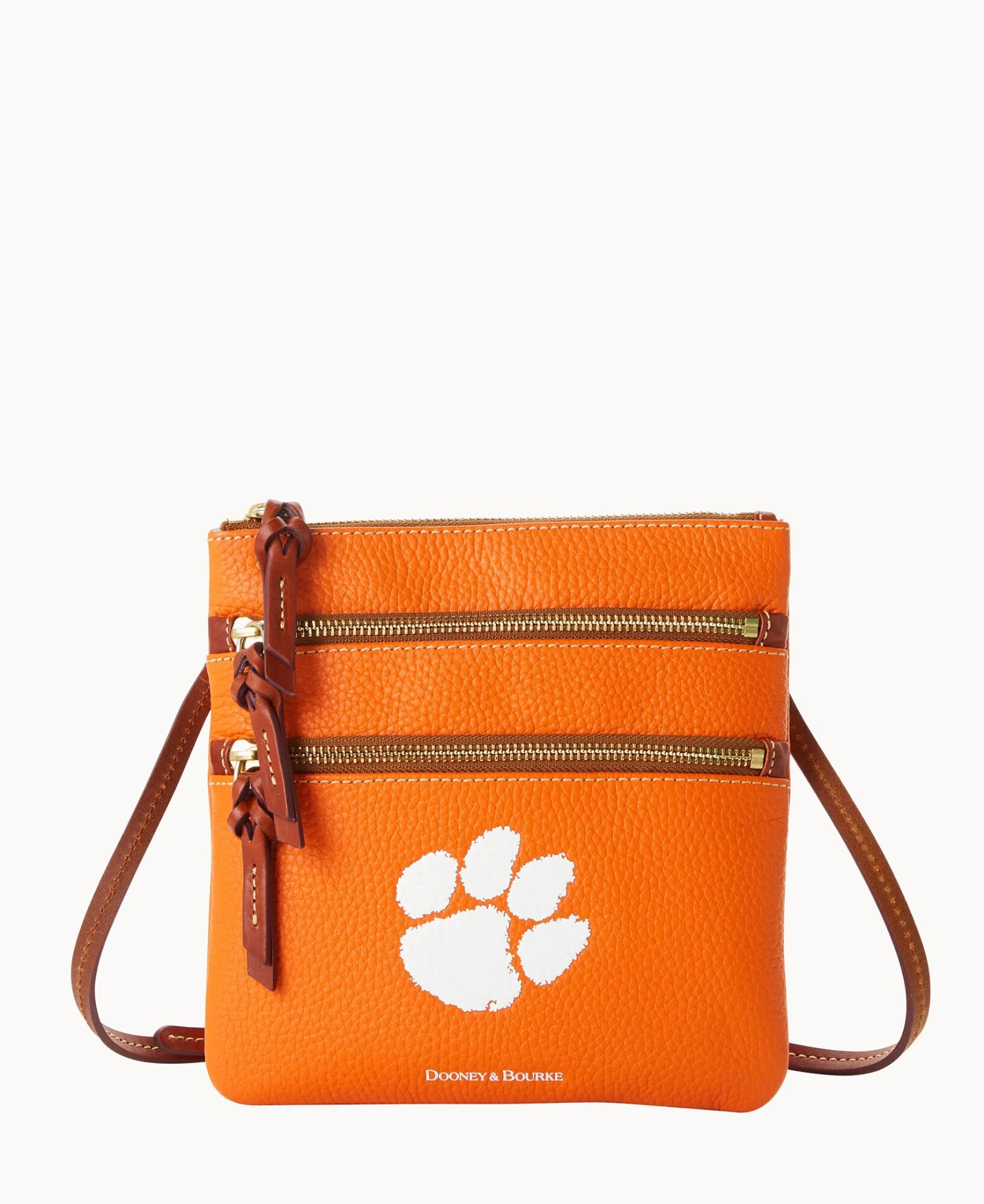 Collegiate Clemson University Triple Zip Crossbody CLEMSON 5 Collegiate Clemson University Triple Zip Crossbody CLEMSON - Image 5
