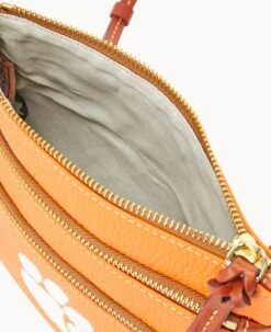Collegiate Clemson University Triple Zip Crossbody CLEMSON 15 Collegiate Clemson University Triple Zip Crossbody CLEMSON -Dooney & Bourke B0298H AWORPATNCLM0 ALT2 1