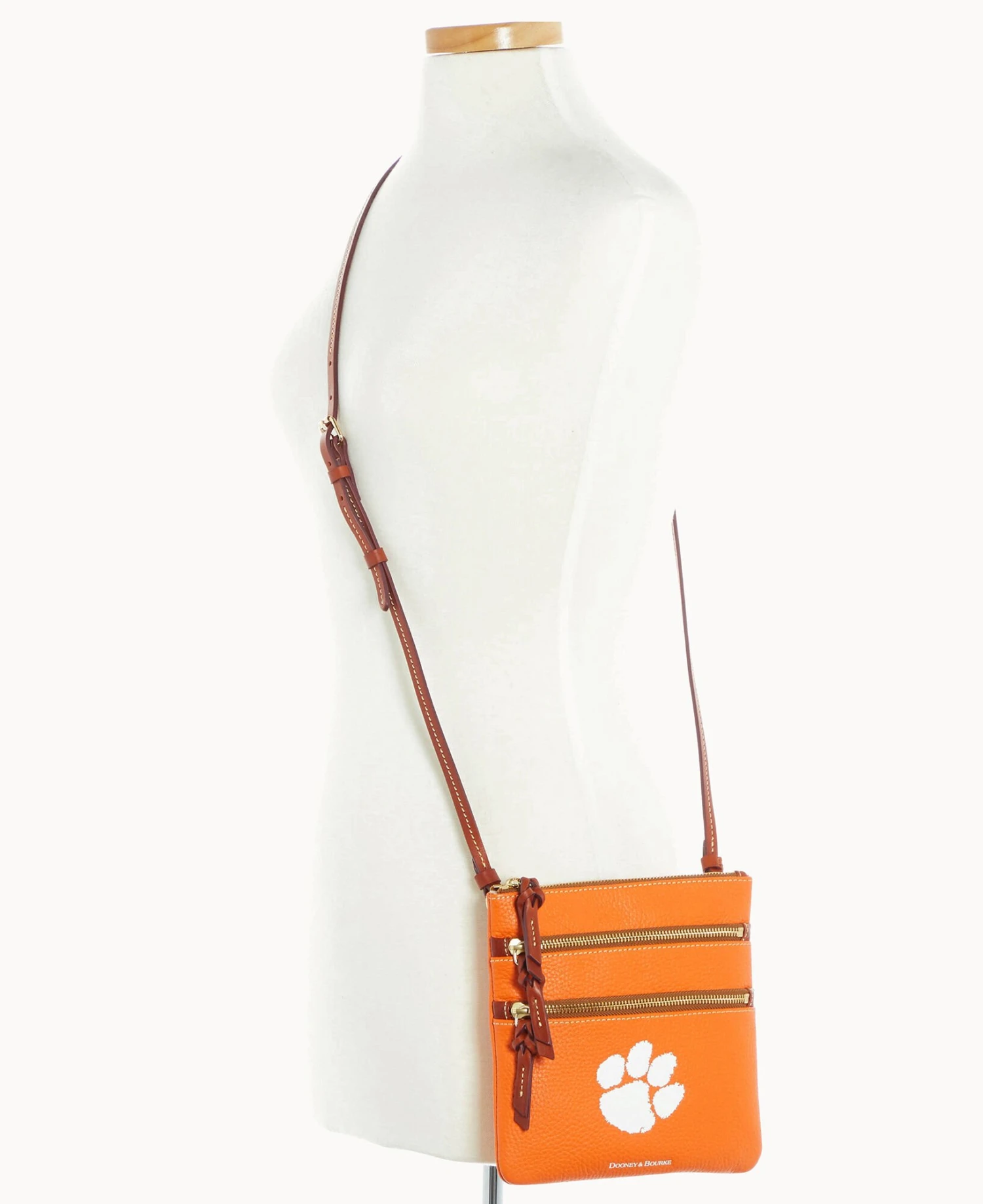 Collegiate Clemson University Triple Zip Crossbody CLEMSON 8 Collegiate Clemson University Triple Zip Crossbody CLEMSON - Image 8