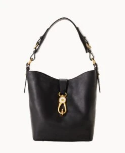 Florentine Lily Bucket Black Black 18 Florentine Lily Bucket Black Black -Dooney & Bourke B0546D SCBLSCBL 1