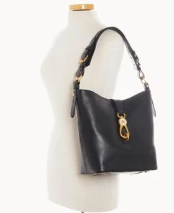 Florentine Lily Bucket Black Black 21 Florentine Lily Bucket Black Black -Dooney & Bourke B0546D SCBLSCBL ALT4 1