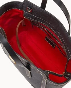 Pebble Grain Small Shopper Black Black -Dooney & Bourke B0674G AWBLPABL ALT2 1