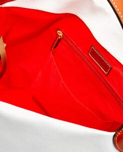 Pebble Grain Logo Lock Shoulder Bag With Pouch White -Dooney & Bourke B0740G AWWHPATNO000 ALT2