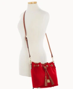 Pebble Grain Aimee Crossbody Red -Dooney & Bourke B0783G AWRDPATN ALT4