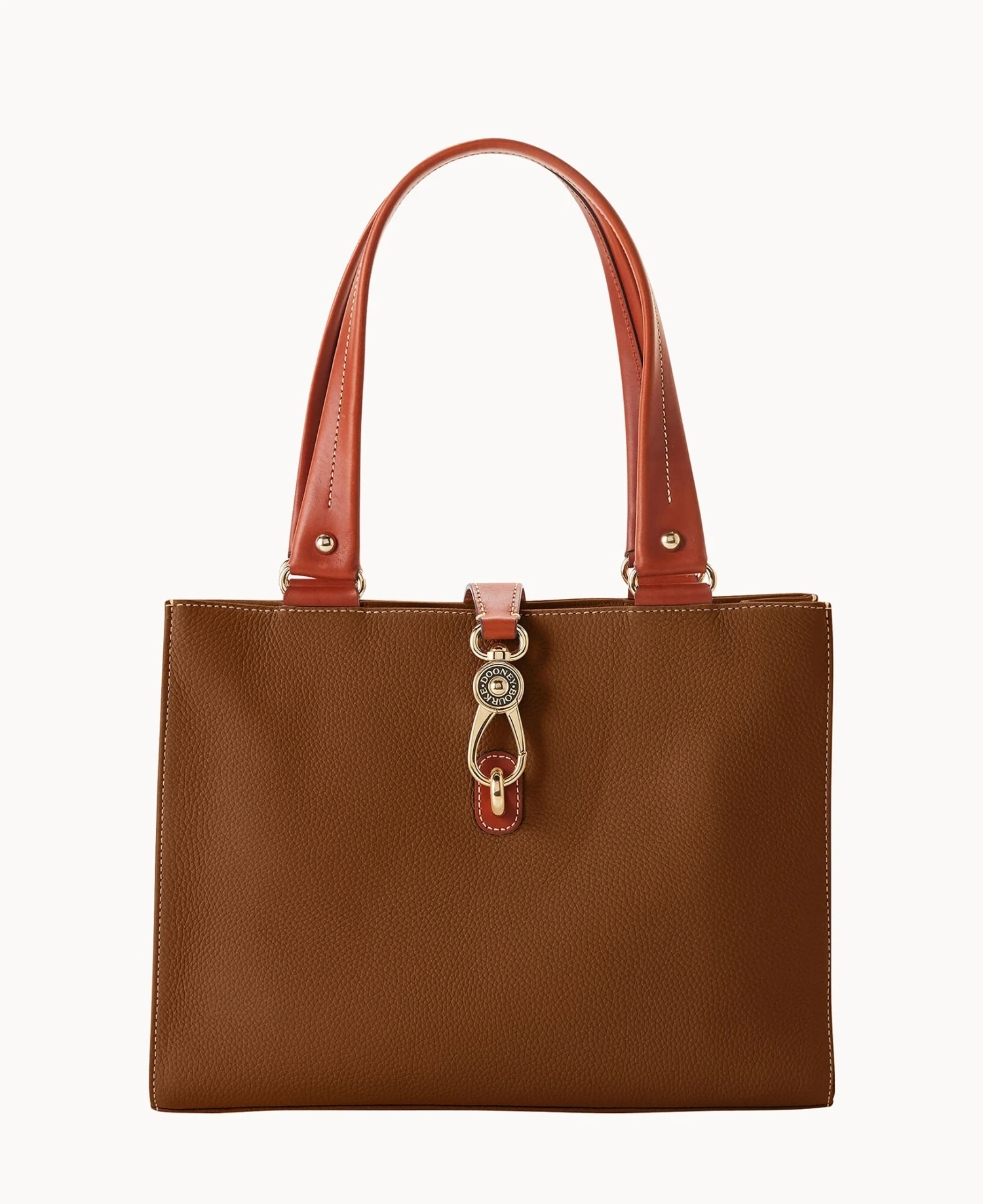 Pebble Grain Medium Logo Lock Tote Olive 12 Pebble Grain Medium Logo Lock Tote Olive - Image 12