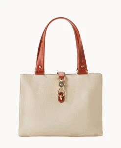 Pebble Grain Medium Logo Lock Tote Olive 33 Pebble Grain Medium Logo Lock Tote Olive -Dooney & Bourke B0787G AWBOPATN