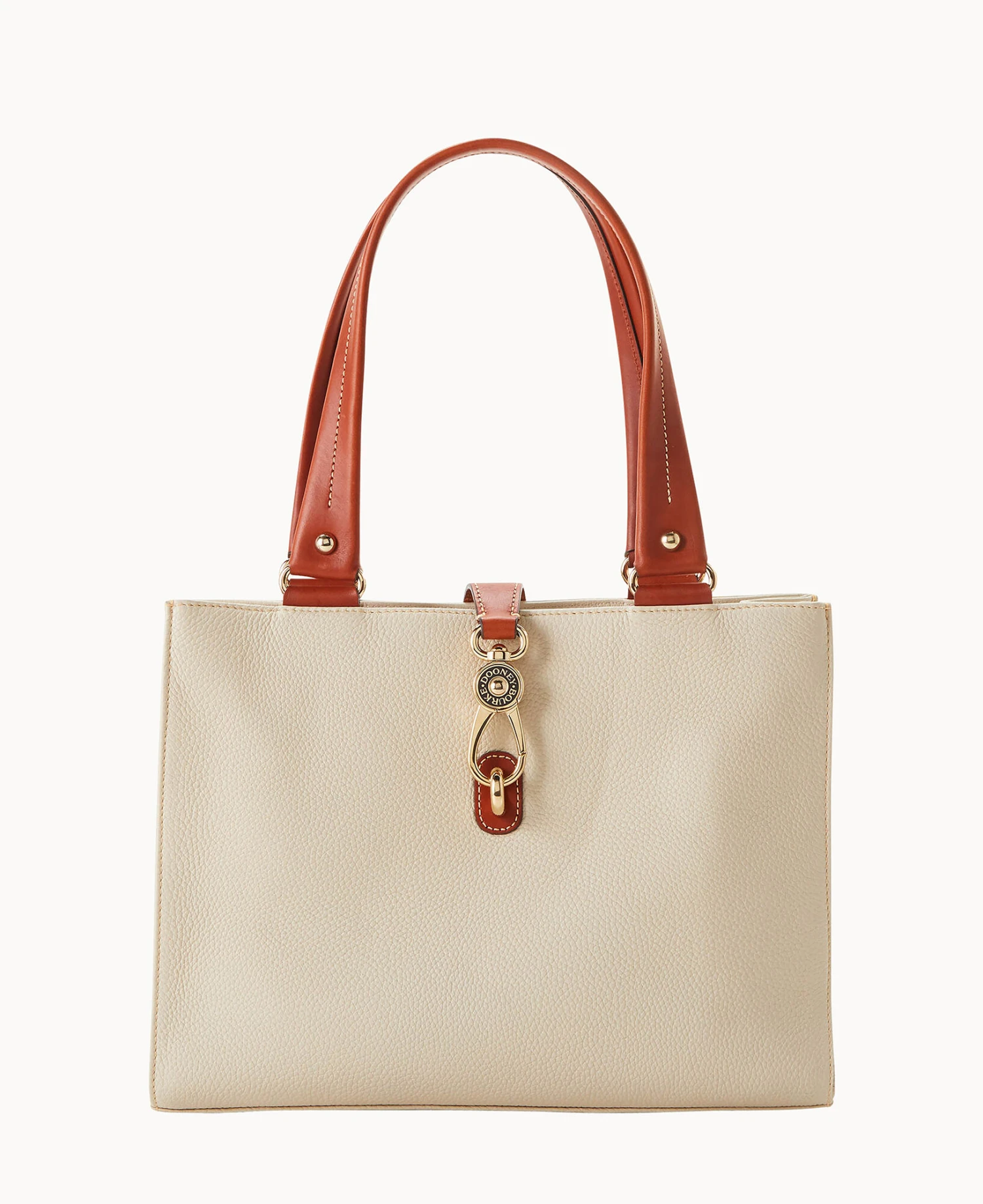 Pebble Grain Medium Logo Lock Tote Olive 14 Pebble Grain Medium Logo Lock Tote Olive - Image 14