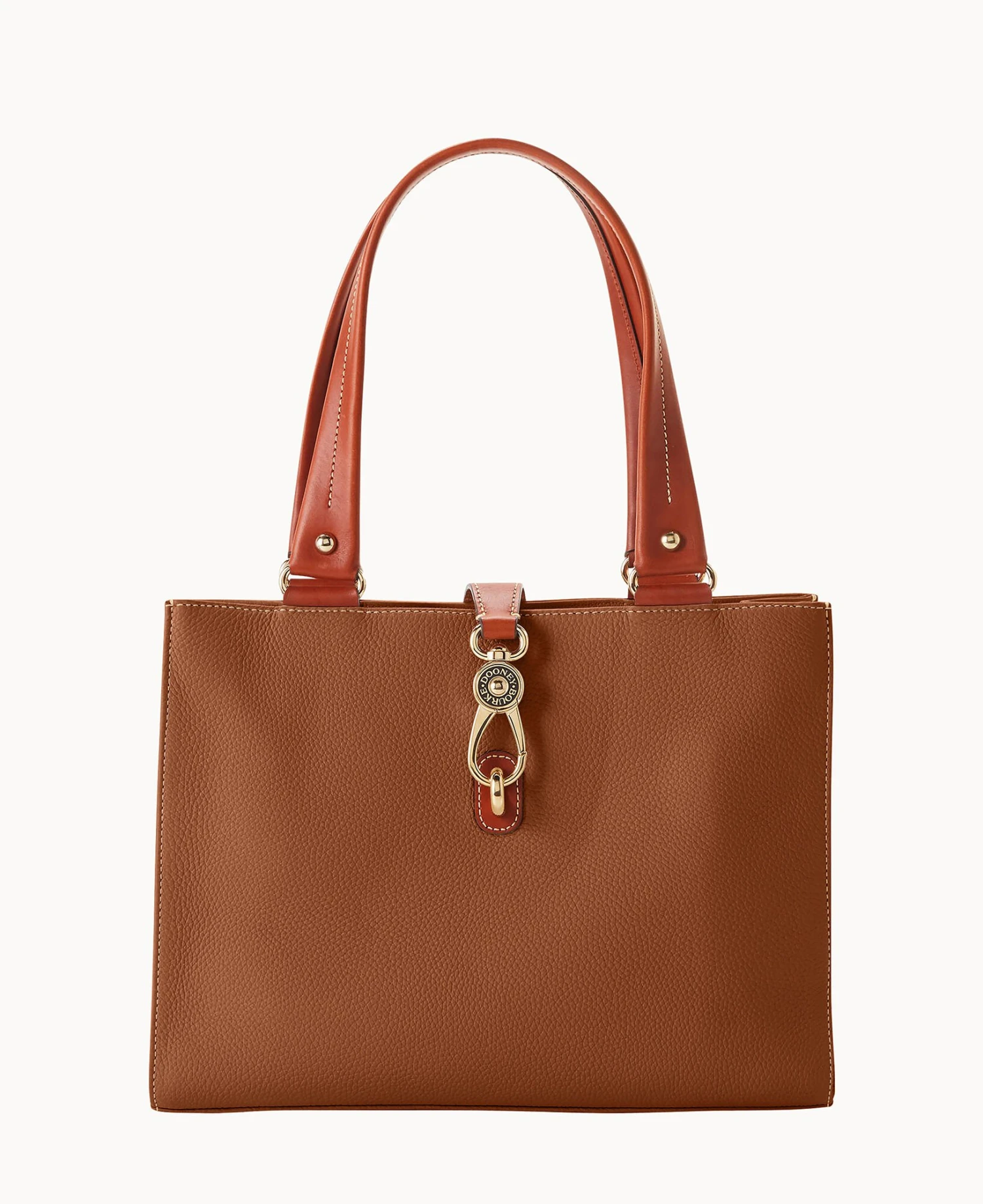 Pebble Grain Medium Logo Lock Tote Olive 15 Pebble Grain Medium Logo Lock Tote Olive - Image 15