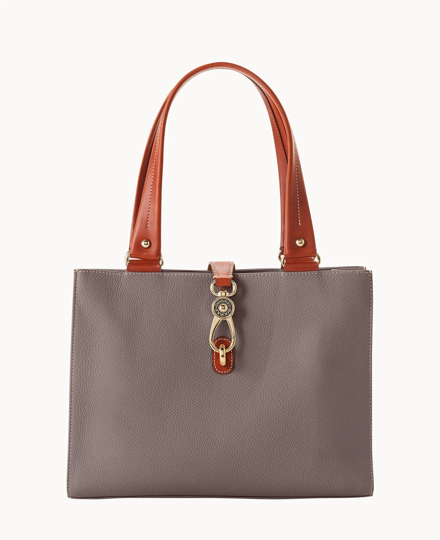 Pebble Grain Medium Logo Lock Tote Olive 16 Pebble Grain Medium Logo Lock Tote Olive - Image 16