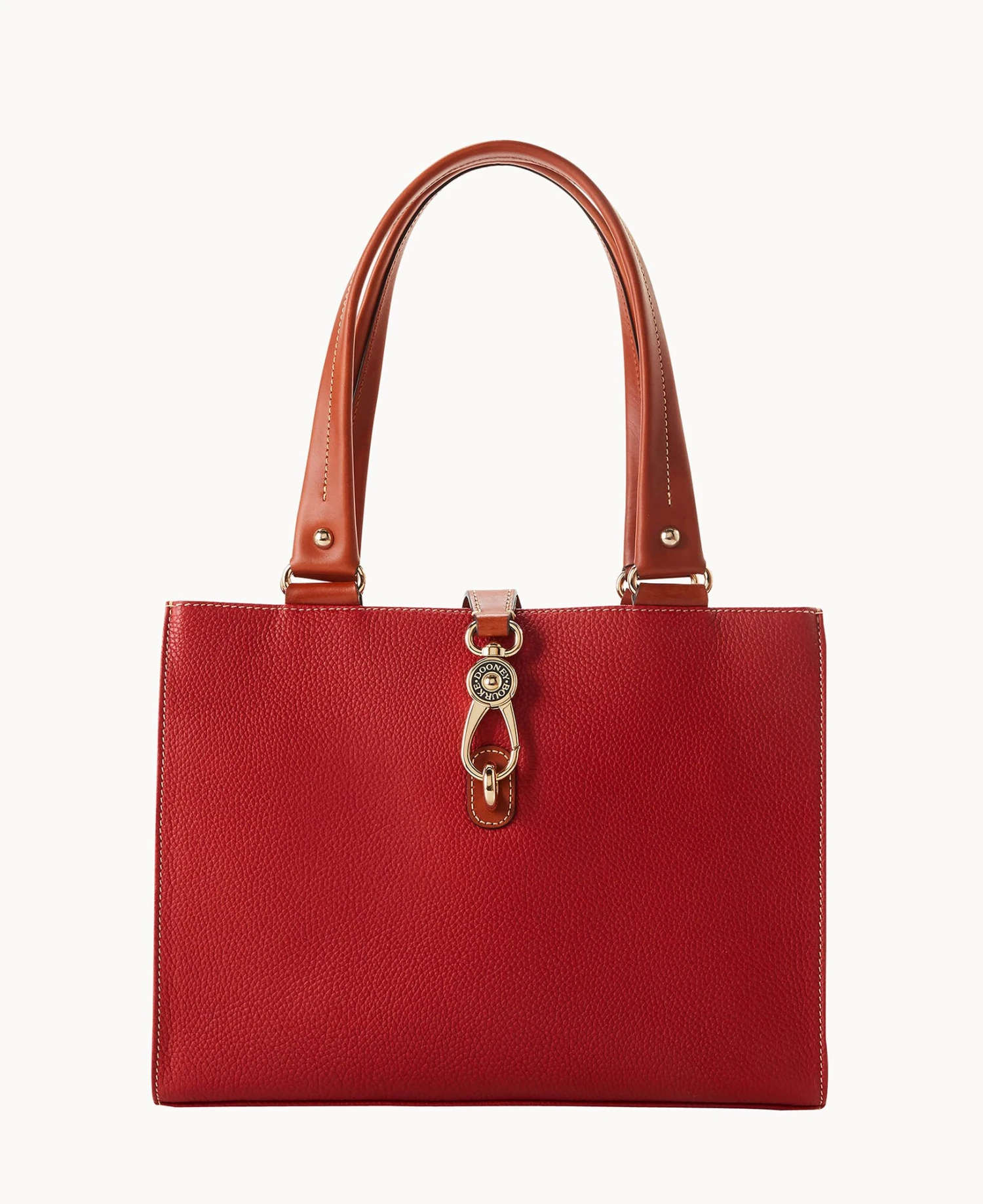 Pebble Grain Medium Logo Lock Tote Olive 19 Pebble Grain Medium Logo Lock Tote Olive - Image 19