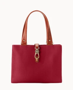 Pebble Grain Medium Logo Lock Tote Olive 39 Pebble Grain Medium Logo Lock Tote Olive -Dooney & Bourke B0787G AWWNPATN