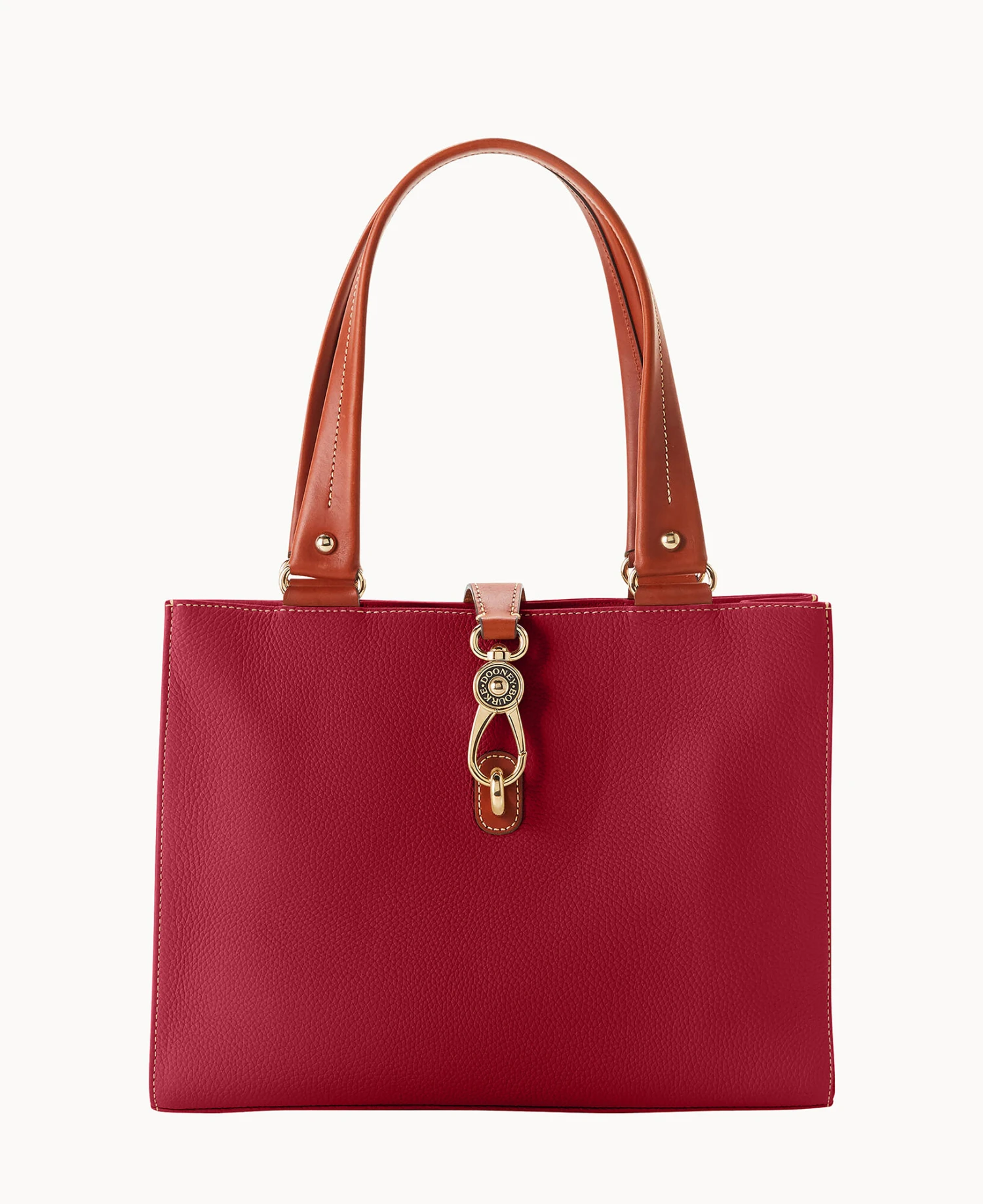 Pebble Grain Medium Logo Lock Tote Olive 20 Pebble Grain Medium Logo Lock Tote Olive - Image 20