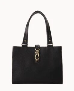 Saffiano Medium Logo Lock Tote Cranberry -Dooney & Bourke B0787G SIBLSIBL