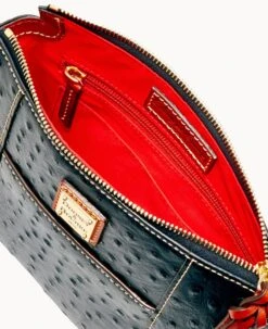 Ostrich Lexington Crossbody Black 28 Ostrich Lexington Crossbody Black -Dooney & Bourke B0862G OTBLPATNO000 ALT2 1