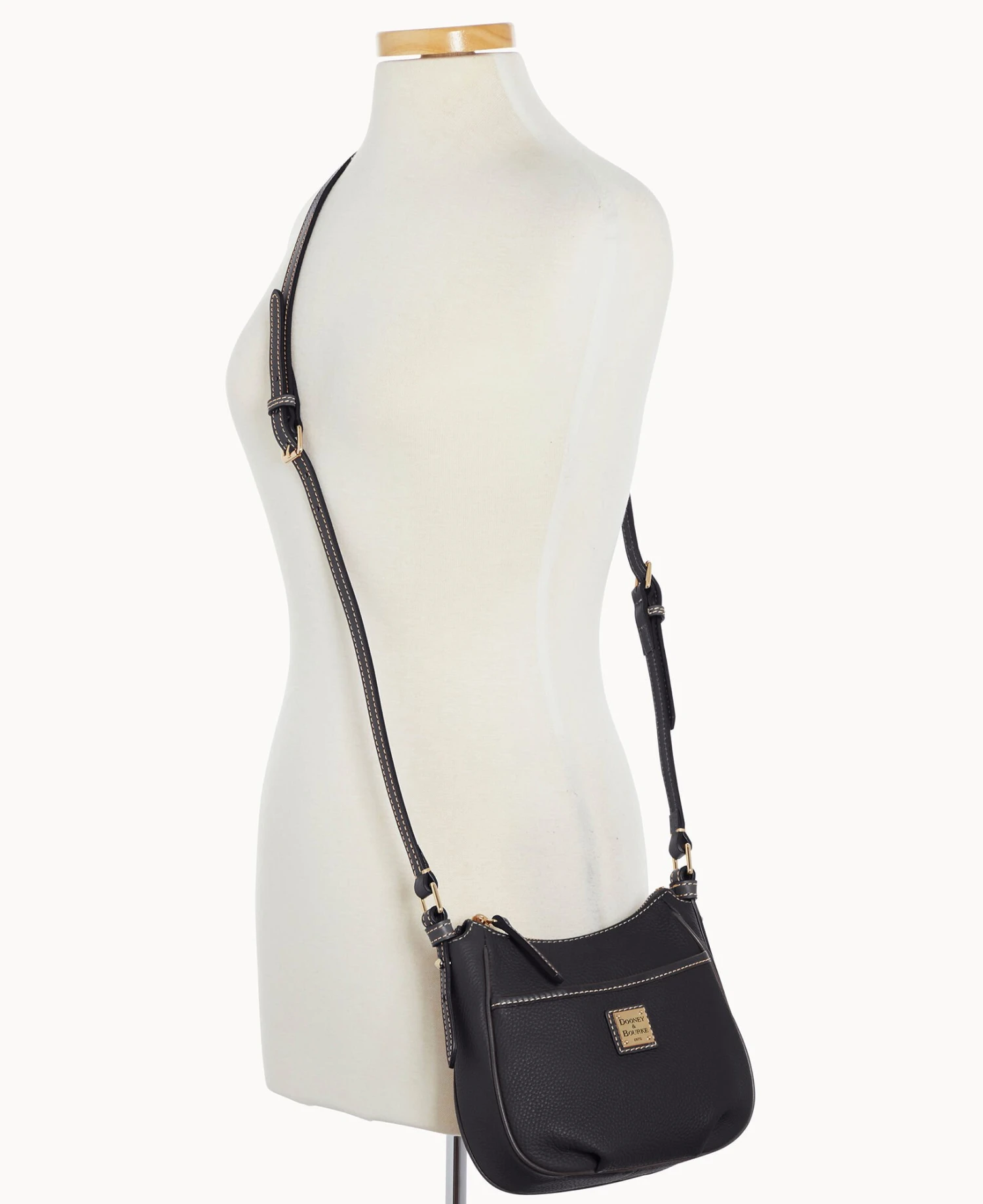 Pebble Grain Margo Crossbody Black Black 10 Pebble Grain Margo Crossbody Black Black - Image 10