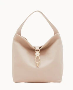 Belvedere Logo Lock Shoulder Bag Brown Tmoro -Dooney & Bourke B0882G BJOYBJOY