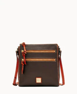 Pebble Grain Large Peyton Triple Zip Black -Dooney & Bourke B0888G AWCKPATN