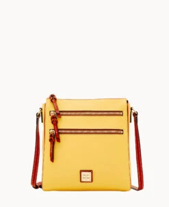 Pebble Grain Large Peyton Triple Zip Black -Dooney & Bourke B0888G AWLEPATN