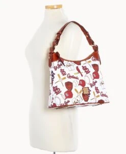 MLB Cardinals Hobo CARDINALS 16 MLB Cardinals Hobo CARDINALS -Dooney & Bourke B0924G QUMWPATNCDNL ALT4 1