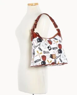MLB White Sox Hobo WHITE SOX -Dooney & Bourke B0924G QUMWPATNWHSX ALT4 1