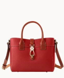 Pebble Grain Amelie Tote Red 25 Pebble Grain Amelie Tote Red -Dooney & Bourke B1031G AWRDPATN 1