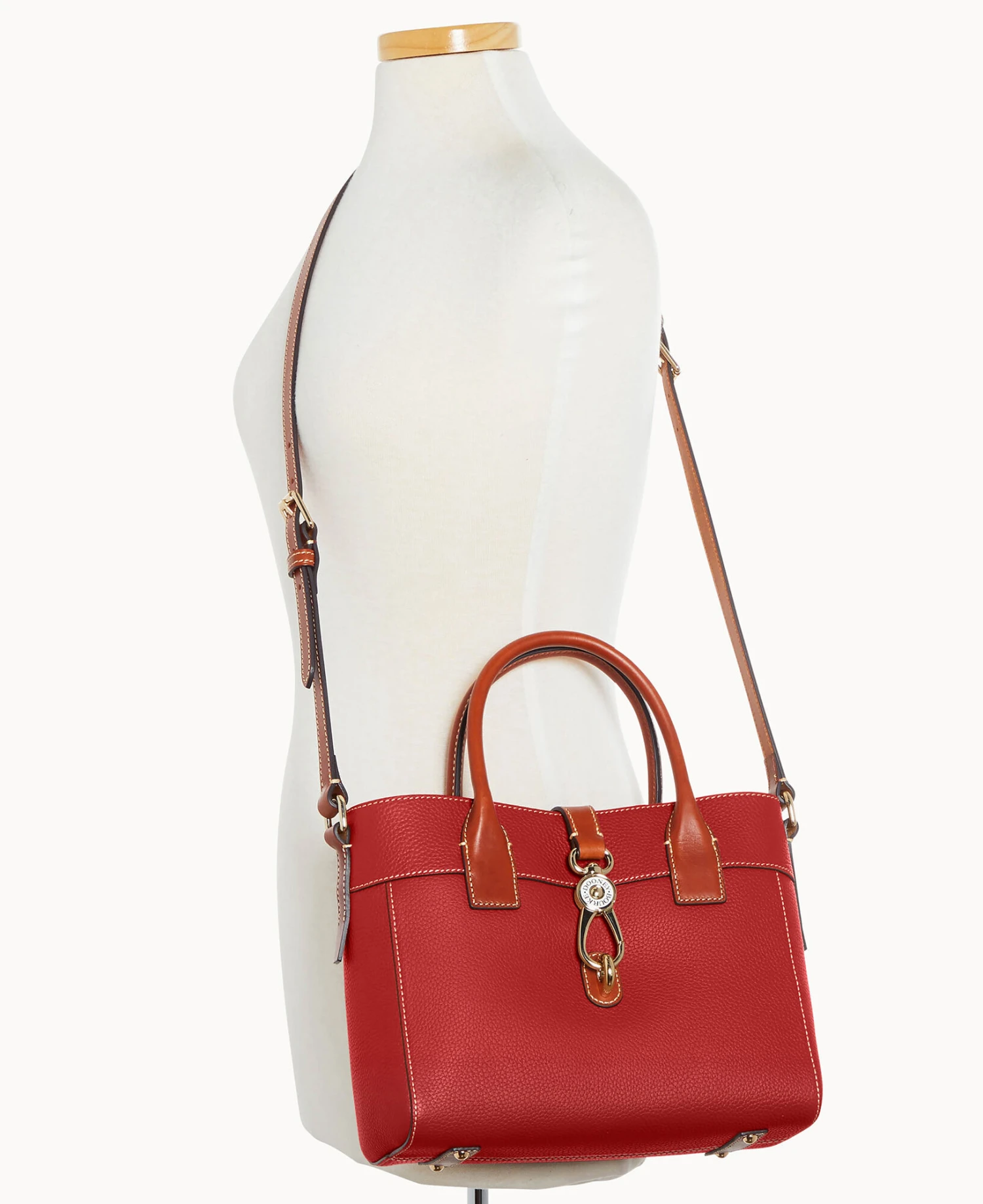 Pebble Grain Amelie Tote Red 5 Pebble Grain Amelie Tote Red - Image 5