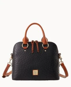 Ostrich Cameron Satchel Black 20 Ostrich Cameron Satchel Black -Dooney & Bourke B1076G OTBLPAKR 1