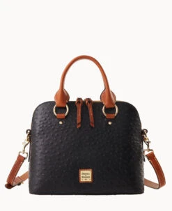 Ostrich Cameron Satchel Black 25 Ostrich Cameron Satchel Black -Dooney & Bourke B1076G OTBLPAKR 2