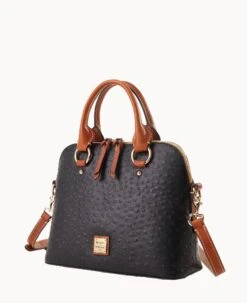 Ostrich Cameron Satchel Black 22 Ostrich Cameron Satchel Black -Dooney & Bourke B1076G OTBLPAKR ALT1 1