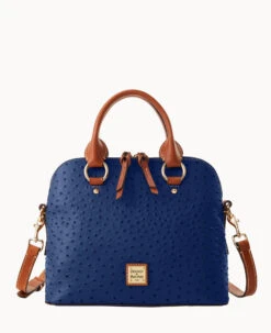 Ostrich Cameron Satchel Black 28 Ostrich Cameron Satchel Black -Dooney & Bourke B1076G OTNVPAKR