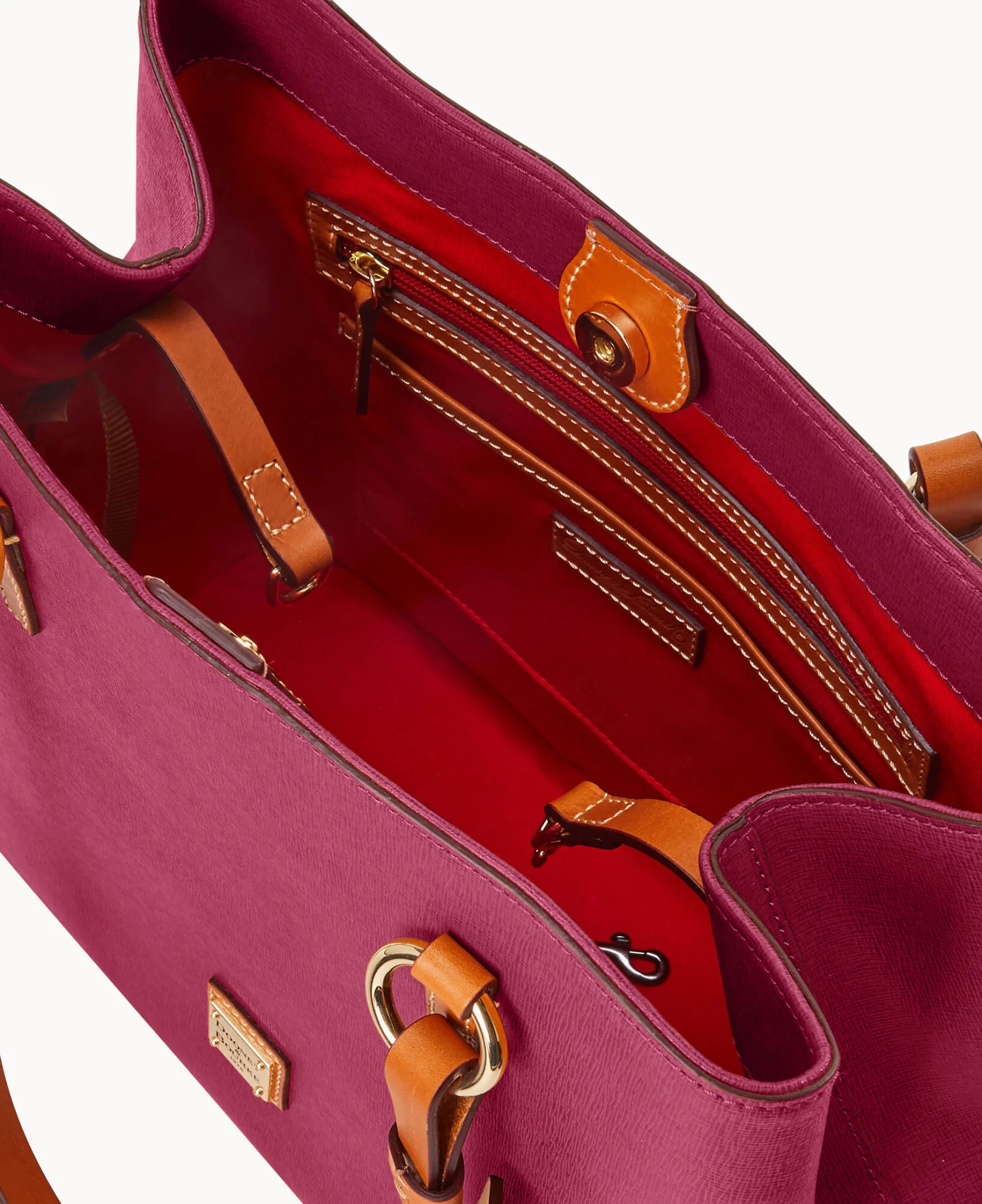 Saffiano Briana With Pouch Cranberry 3 Saffiano Briana With Pouch Cranberry - Image 3