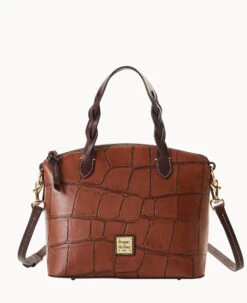Denison Small Heidi Satchel Cognac -Dooney & Bourke B1217G 8DCGPABM 2