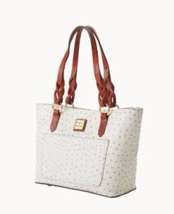 Ostrich Small Gretchen Tote Bone -Dooney & Bourke B1219G OTBOPATN ALT1 1