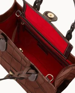 Denison Gia Satchel Cognac 19 Denison Gia Satchel Cognac -Dooney & Bourke B1298G 8DCGPABM ALT2 1