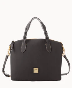 Pebble Grain Celeste Satchel Black 30 Pebble Grain Celeste Satchel Black -Dooney & Bourke B1299G AWBLPABL