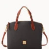 Pebble Grain Celeste Satchel Black